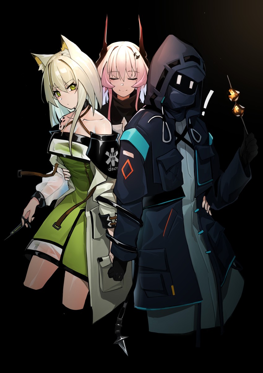 doctor, kal'tsit, and theresa (arknights) drawn by iku!_iku!!