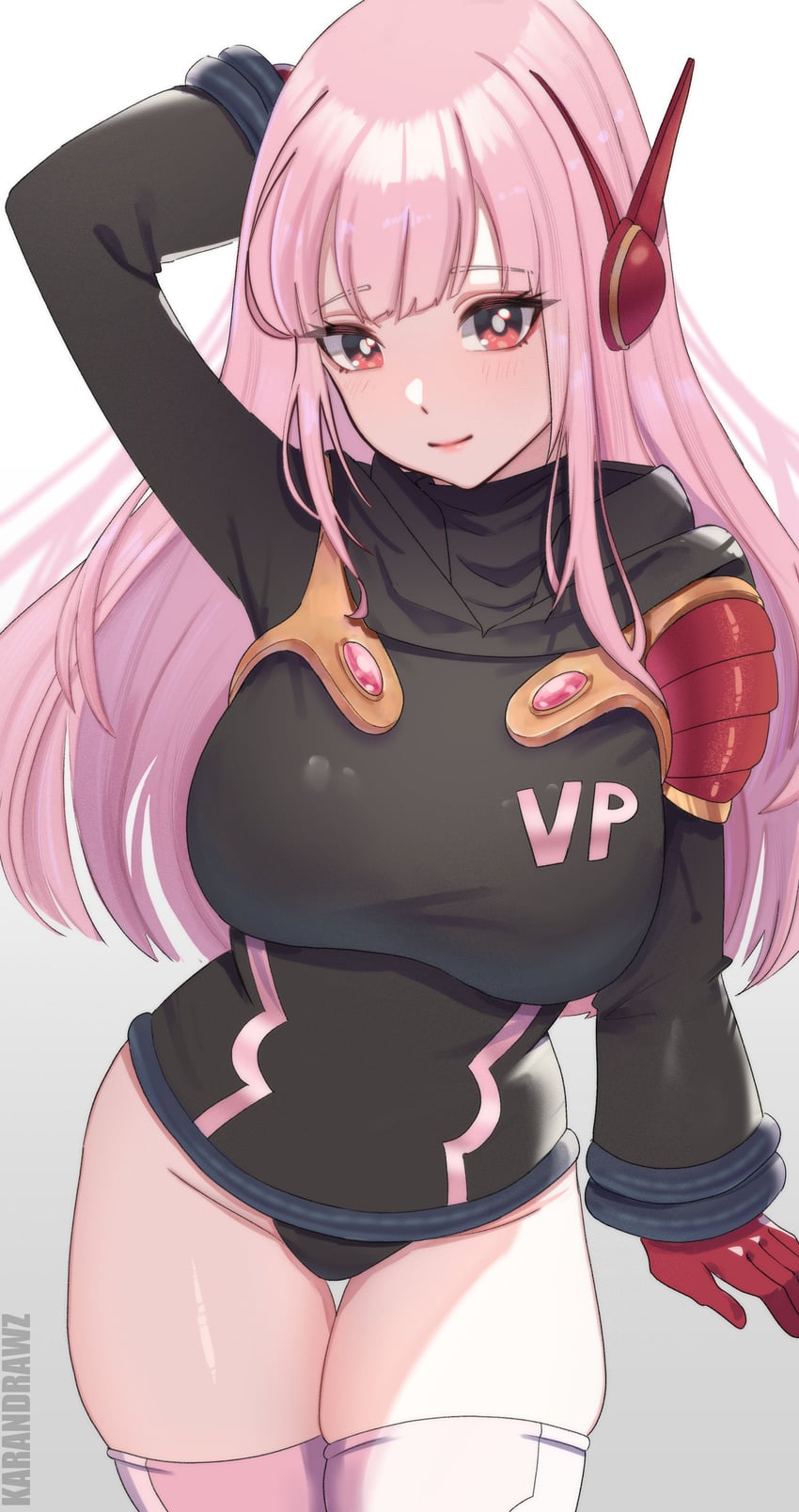 mori calliope and jewelry bonney (hololive and 2 more) drawn by karandrawz