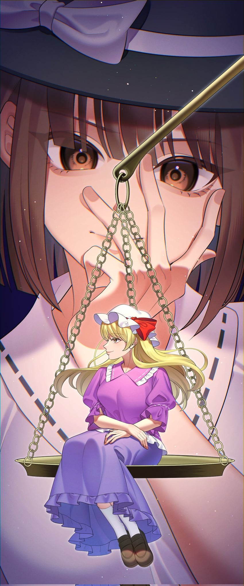 usami renko and maribel hearn (touhou and 1 more) drawn by guumin