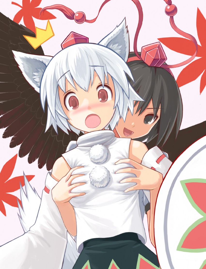 shameimaru aya and inubashiri momiji (touhou) drawn by yuugiri_(u-slash)