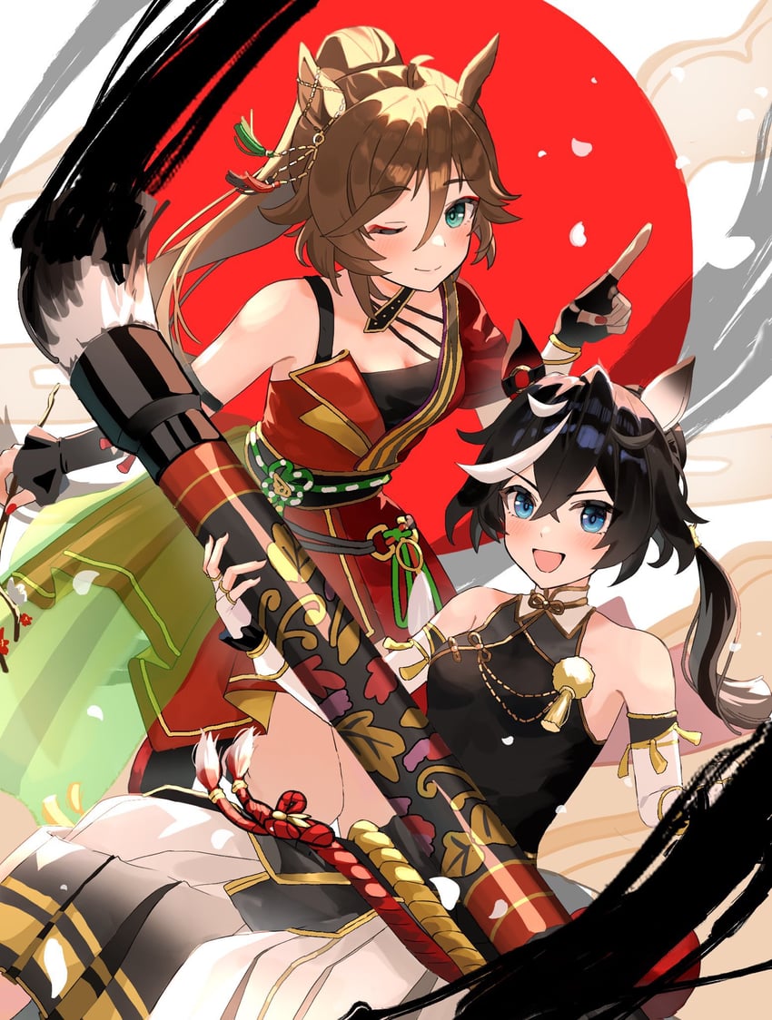 katsuragi ace and mr. c.b. (umamusume) drawn by tainy_y