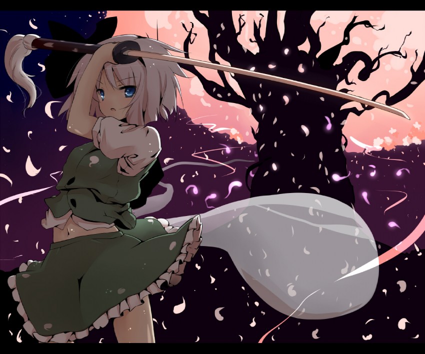 konpaku youmu and saigyou ayakashi (touhou) drawn by katanakko_daisuki