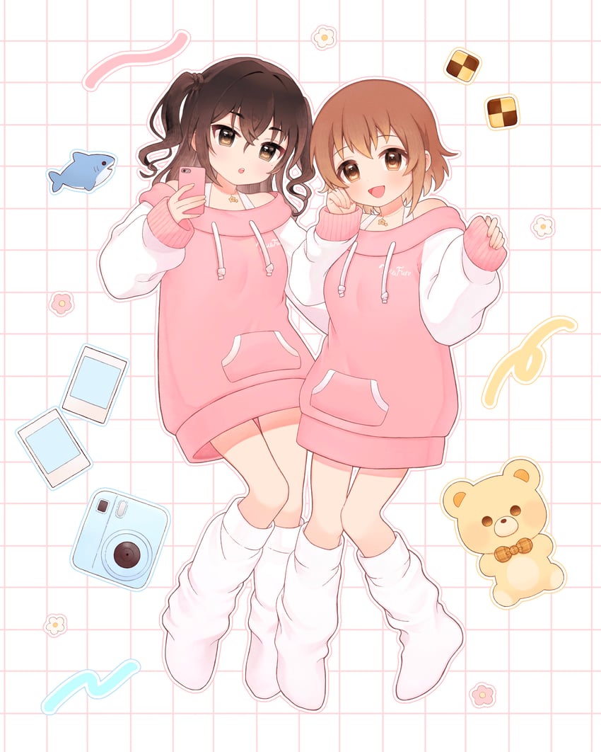 sunazuka akira and kita hinako (idolmaster and 1 more) drawn by dokodemonai
