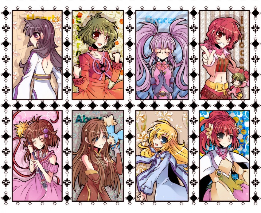tear grants, sophie, colette brunel, mieu, farah oersted, and 4 more (tales of and 9 more) drawn by ehlly