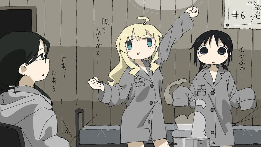 chito, yuuri, and ishii (shoujo shuumatsu ryokou) drawn by tsukumizu_yuu