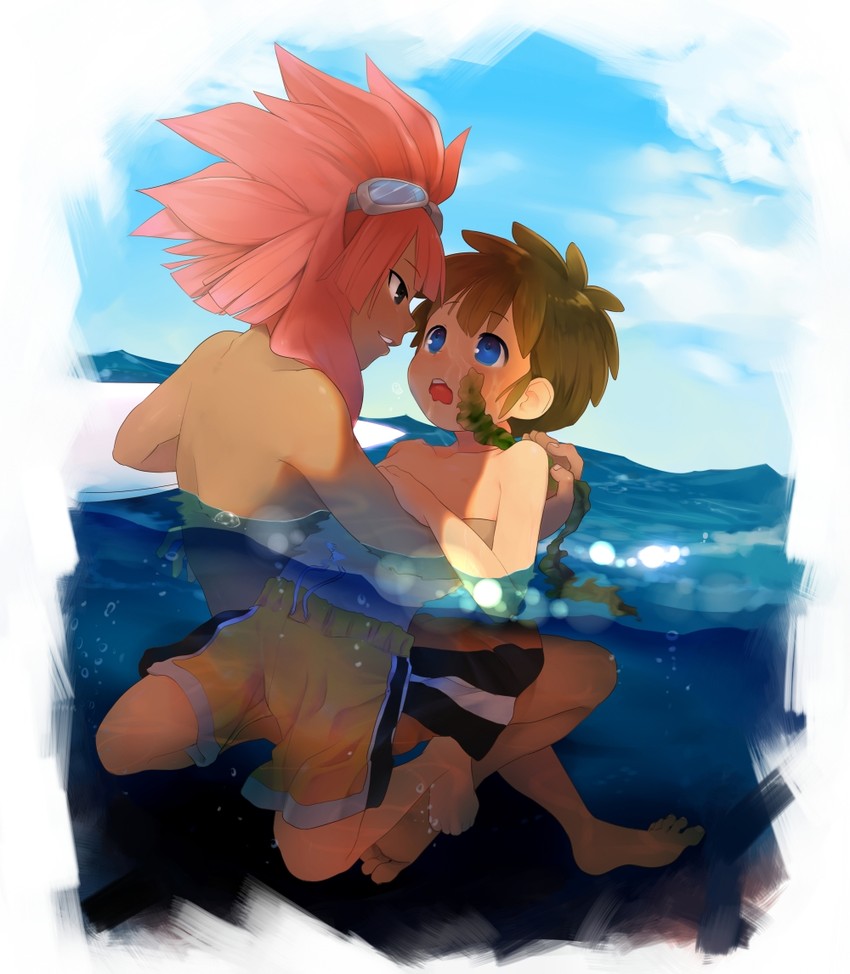 tsunami jousuke and tachimukai yuuki (inazuma eleven) drawn by shiogochi