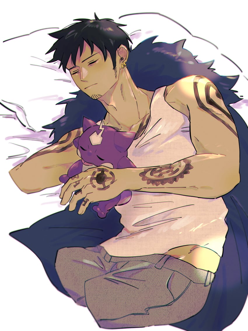 trafalgar law and toxel (pokemon and 1 more) drawn by paka_(tottokopakaya)