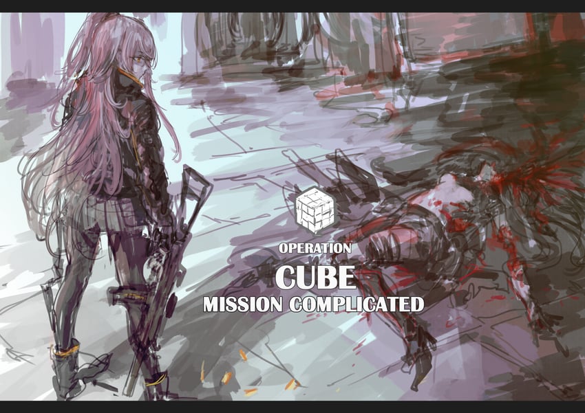 ump45 and ouroboros (girls' frontline) drawn by osakana_(denpa_yun'yun)