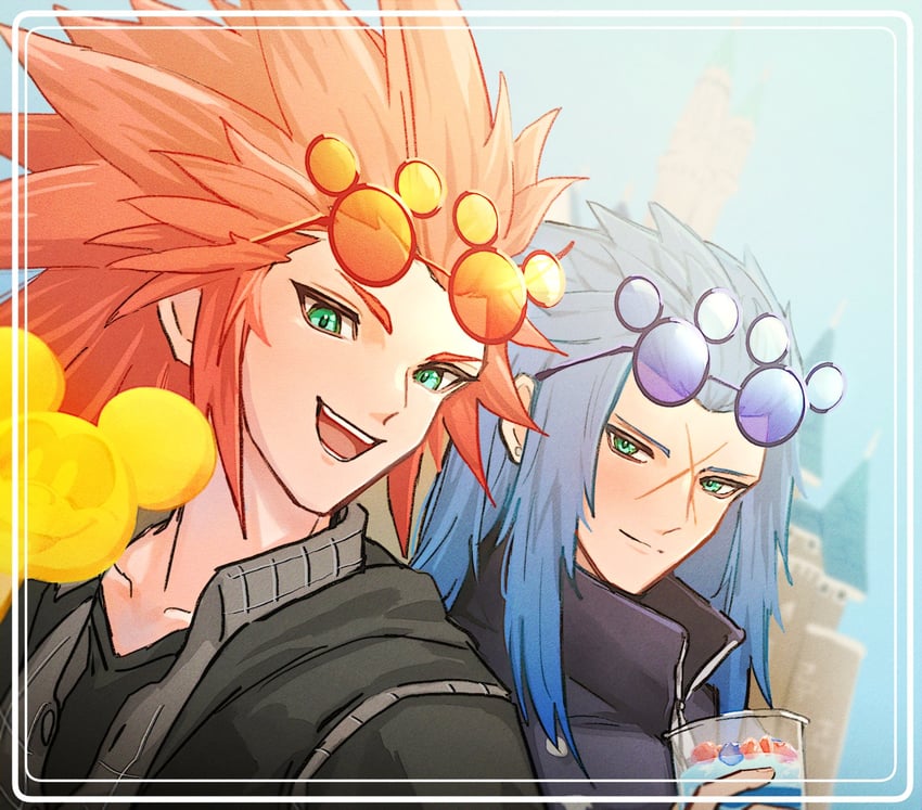 lea and isa (kingdom hearts and 2 more) drawn by squidkid528