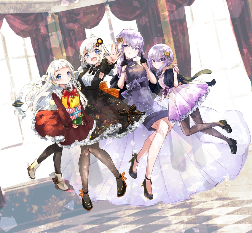 yuzuki yukari and kizuna akari (vocaloid and 3 more) drawn by pty