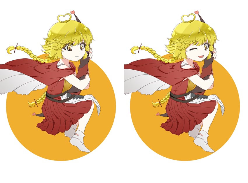 ooama no ake no mitori (len'en and 1 more) drawn by kijipoko
