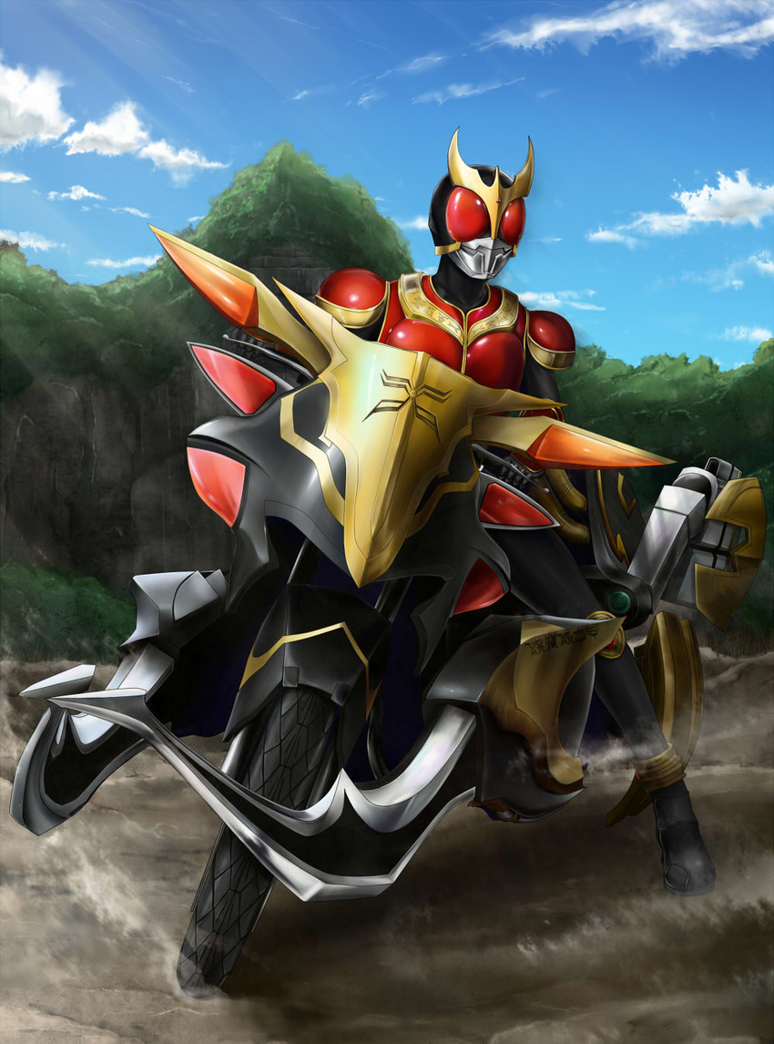 kamen rider kuuga (kamen rider and 1 more) drawn by masukudo_(hamamoto_hikaru)