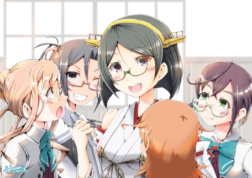 kirishima, makigumo, mochizuki, okinami, amagiri, and 2 more (kantai collection) drawn by gakuzan