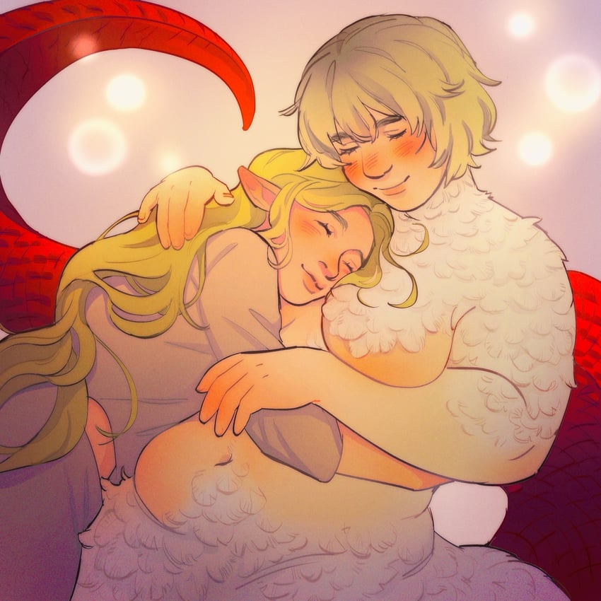 marcille donato and falin touden (dungeon meshi) drawn by karvviie