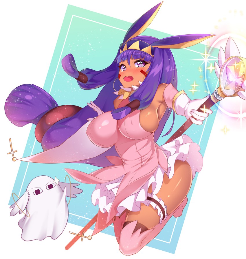 illyasviel von einzbern, kyubey, nitocris, prisma illya, medjed, and 1 more (fate and 3 more) drawn by yuruto