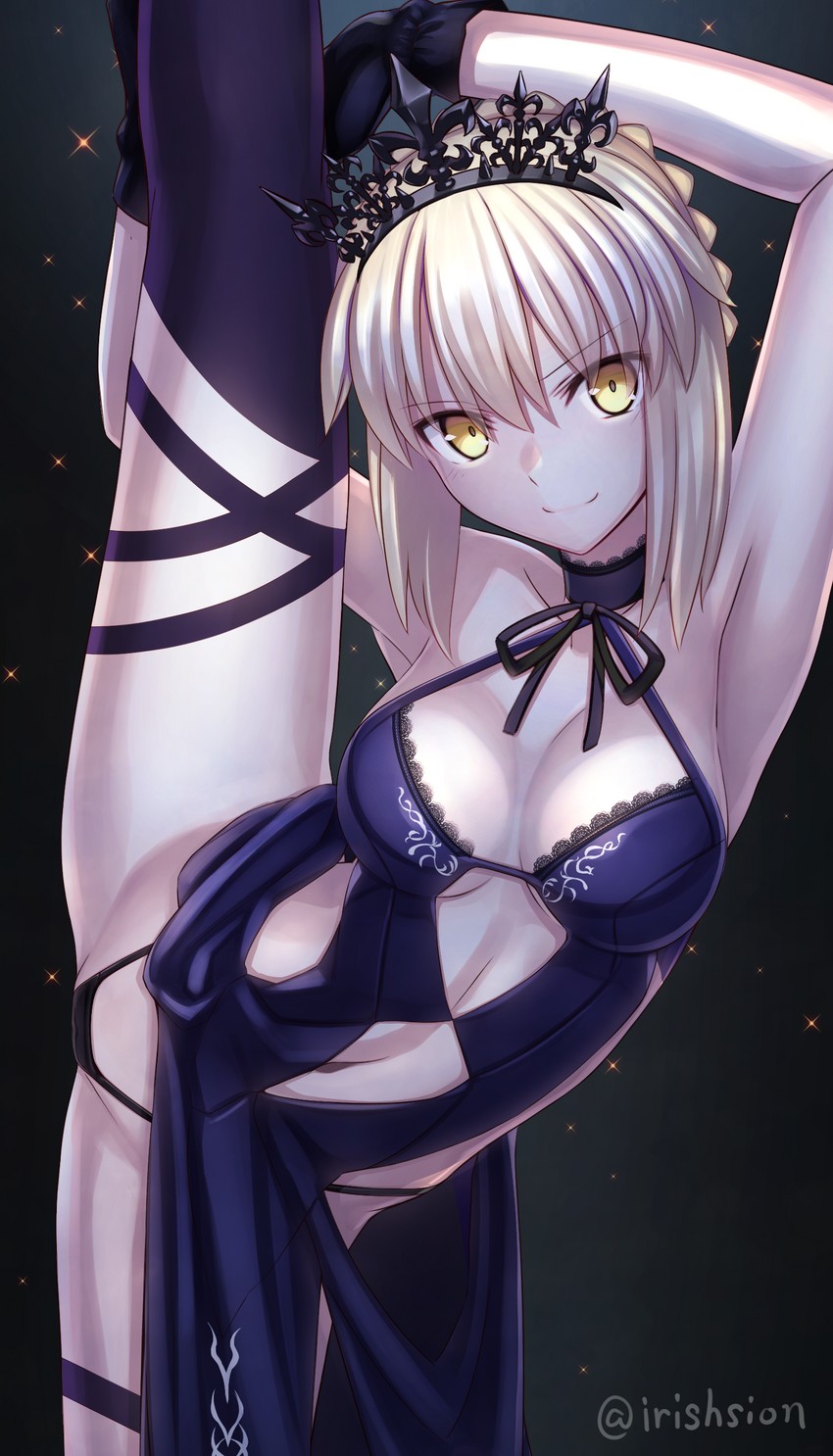 artoria pendragon and saber alter (fate and 1 more) drawn by murasame_shia