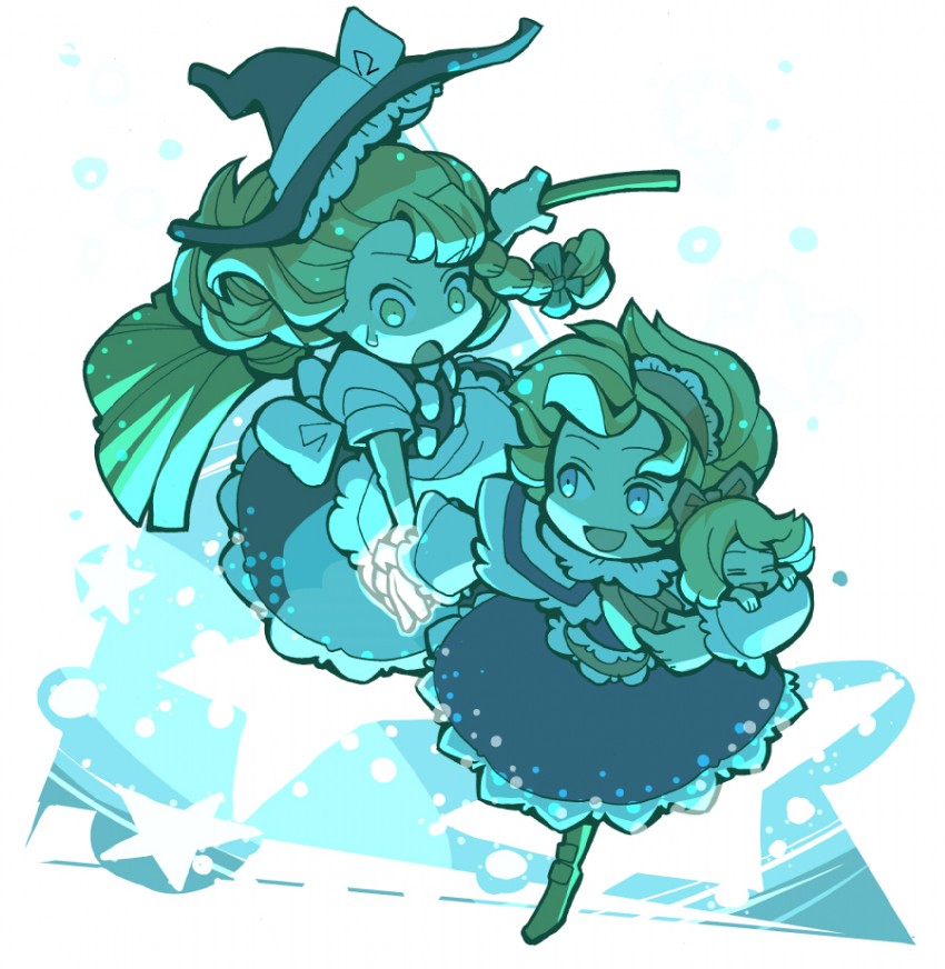 kirisame marisa, alice margatroid, and shanghai doll (touhou) drawn by hounori