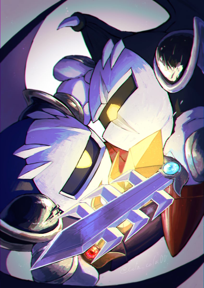 meta knight and dark meta knight (kirby) drawn by cola_cola00