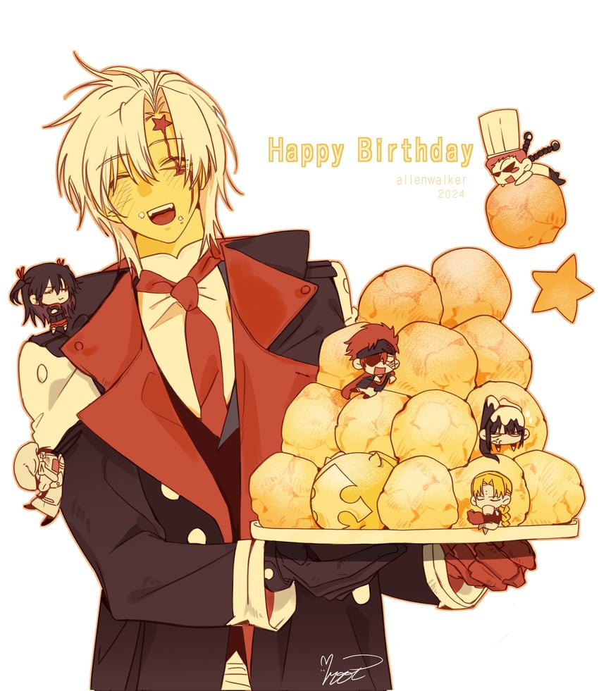 lenalee lee, allen walker, kanda yuu, lavi, timcanpy, and 3 more (d.gray-man) drawn by puripuri0748