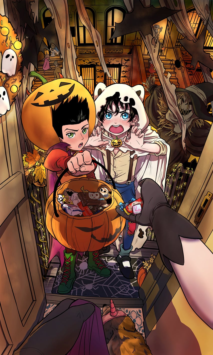 robin, damian wayne, superboy, and jonathan kent (dc comics and 1 more) drawn by gozerdor