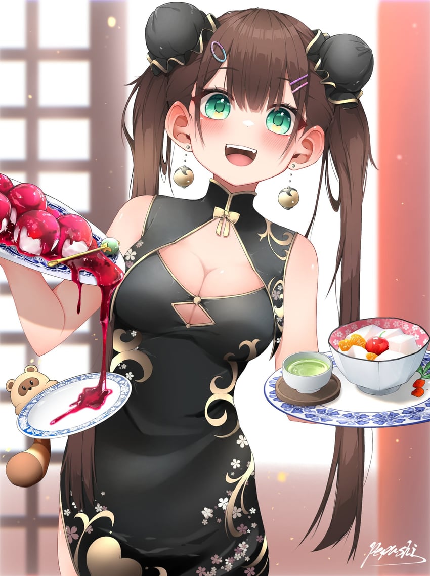 hanamori healthy (indie virtual youtuber) drawn by pepushi_drow