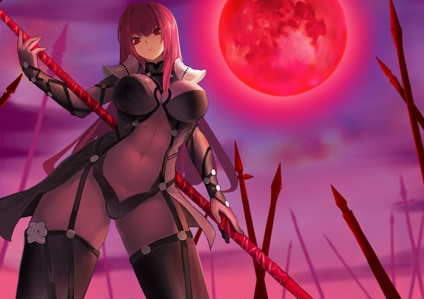 scathach (fate and 1 more) drawn by jack_(darkshero)