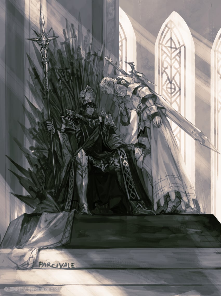aymeric de borel and zephirin de valhourdin (final fantasy and 1 more) drawn by lossehelin