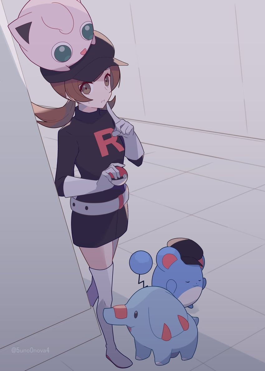 lyra, jigglypuff, marill, and phanpy (pokemon and 2 more) drawn by 343rone
