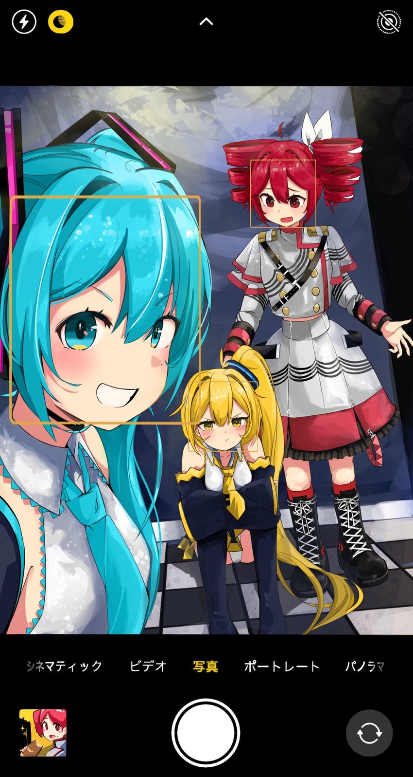hatsune miku, kasane teto, and akita neru (vocaloid and 4 more) drawn by kakue_gaku