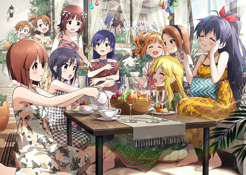 hoshii miki, kisaragi chihaya, amami haruka, kikuchi makoto, shijou takane, and 8 more (idolmaster) drawn by sonsoso