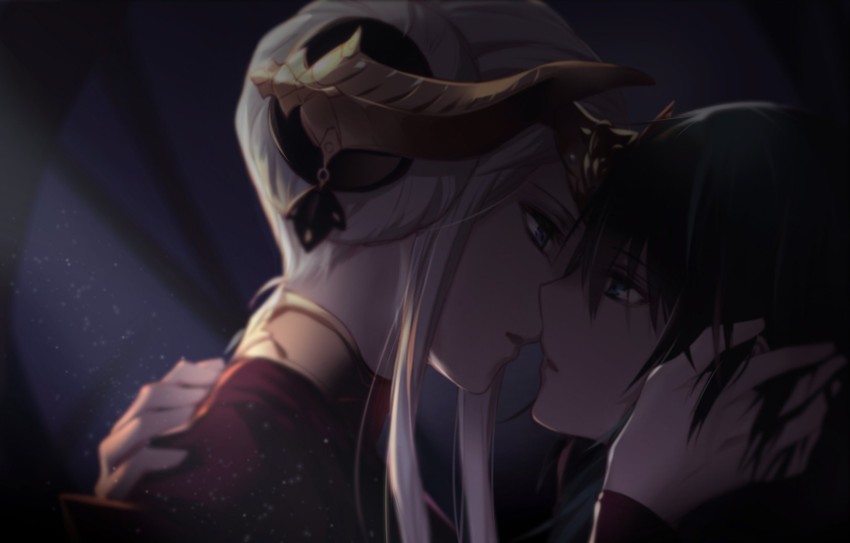 female byleth and edelgard von hresvelg (fire emblem and 1 more) drawn by langlang