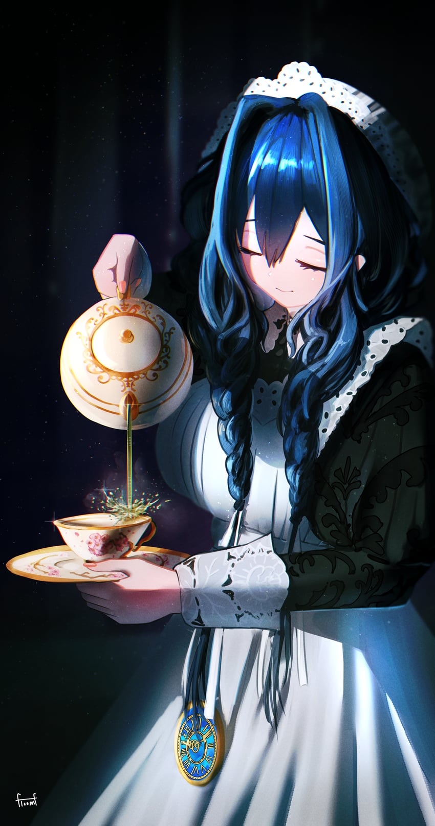 ouro kronii (hololive and 1 more) drawn by floomf