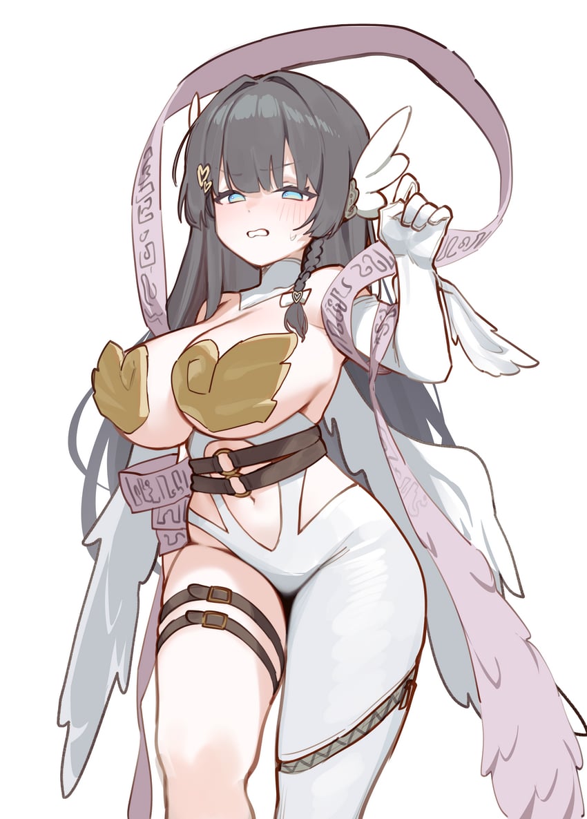 angewomon and shirayuki hina (digimon and 1 more) drawn by sangobob