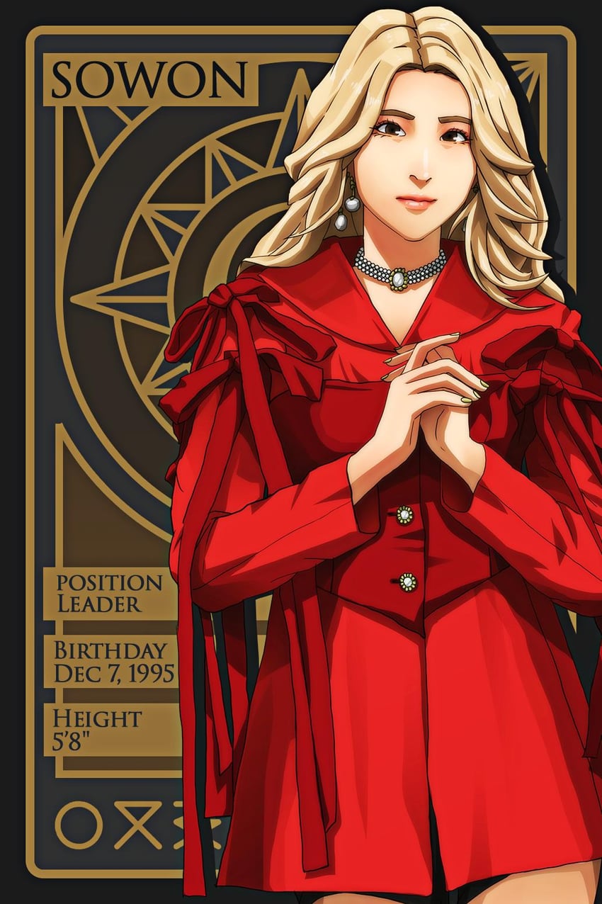 sowon (real life and 1 more) drawn by renzengeki