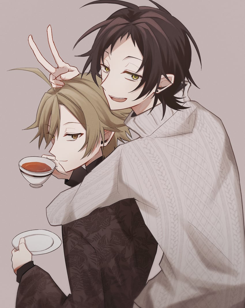 alicein mikuni and kamiya tsurugi (servamp) drawn by nathu_mochi