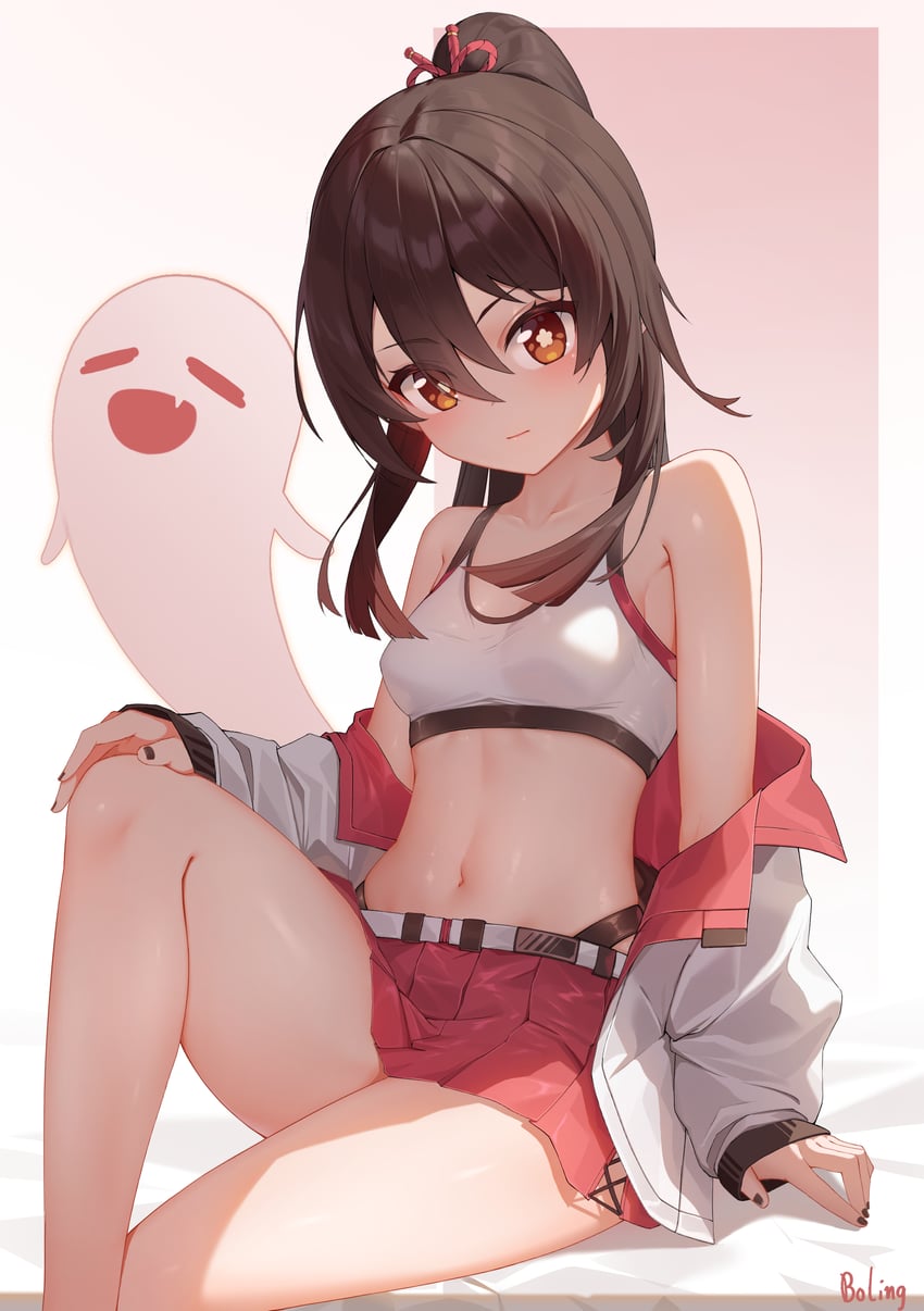 hu tao and boo tao (genshin impact) drawn by bolinger