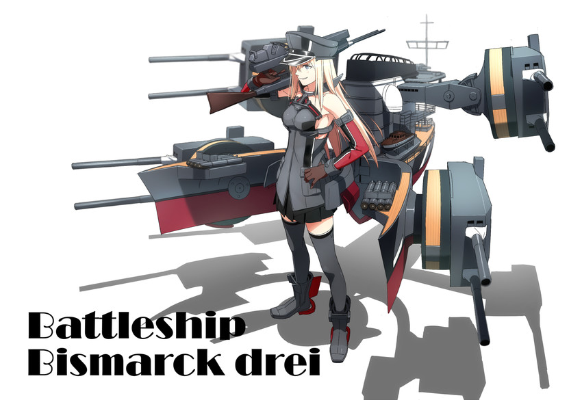 bismarck and bismarck drei (kantai collection) drawn by kinosuke_(sositeimanoga)