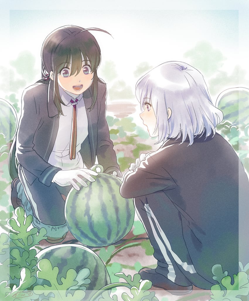namazuo toushirou and honebami toushirou (touken ranbu) drawn by mizuhara_aki