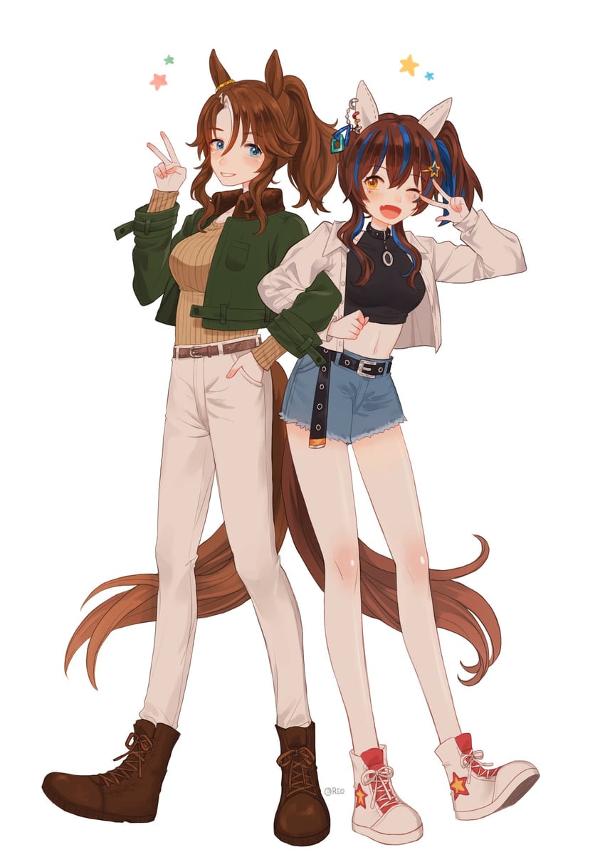 daitaku helios and mejiro palmer (umamusume) drawn by rio_(rio_067)