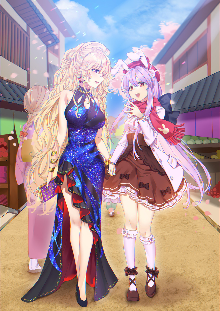 reisen udongein inaba and junko (touhou and 1 more) drawn by kanta_(pixiv9296614)