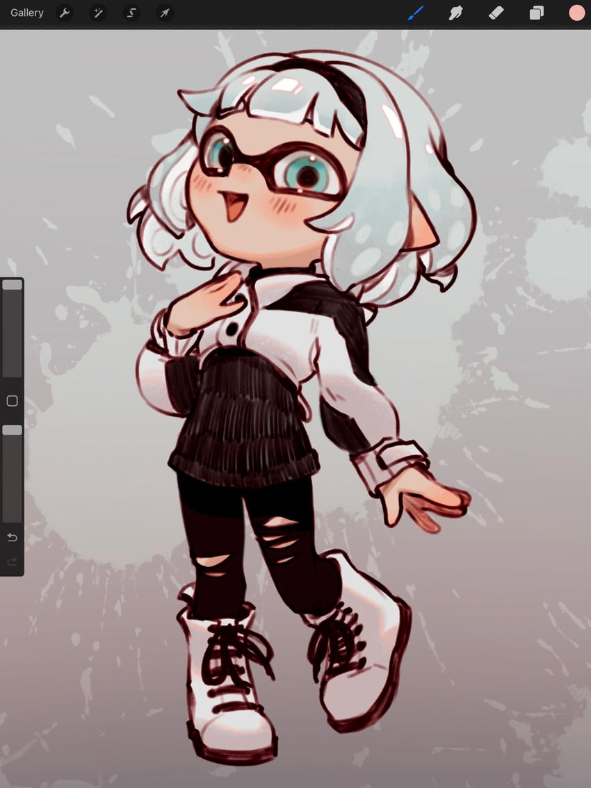 kamishiro rita (splatoon and 1 more) drawn by shannanigans