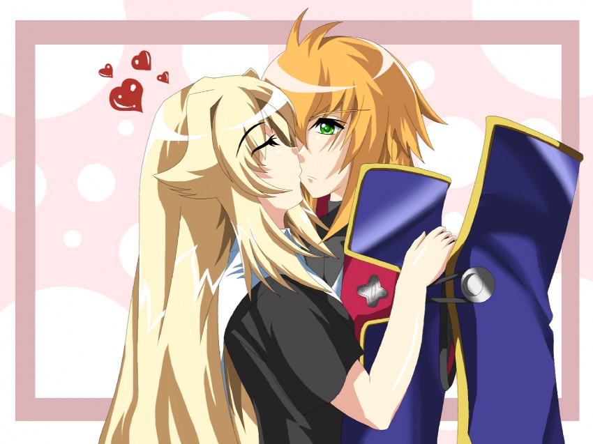 jin kisaragi and weiss (blazblue and 3 more) drawn by eien_no_kurayami