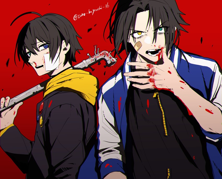 yamada saburo and yamada jiro (hypnosis mic) drawn by take_bayashi_3d