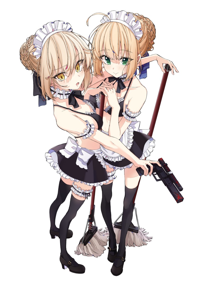 artoria pendragon, saber, and saber alter (fate and 1 more) drawn by osanai