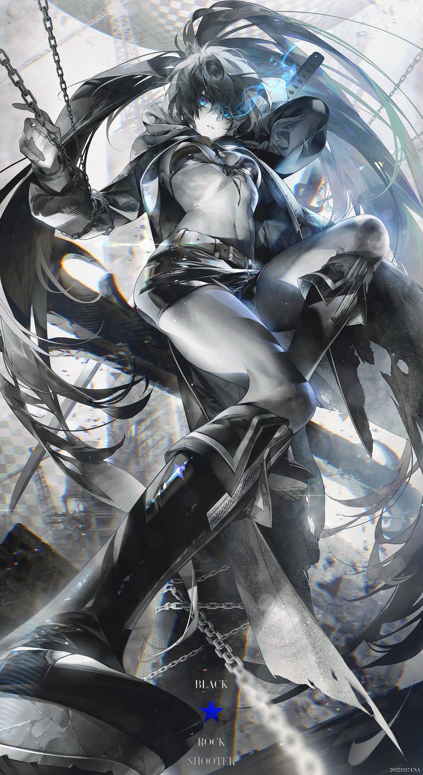 black rock shooter (black rock shooter) drawn by ena_(enaa97)
