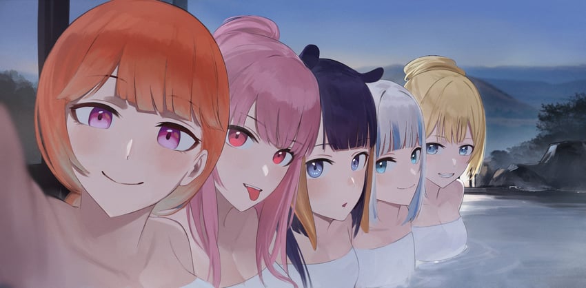 gawr gura, mori calliope, ninomae ina'nis, takanashi kiara, and watson amelia (hololive and 1 more) drawn by seistfu