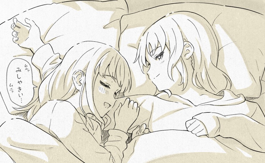 tsurumaki kokoro and okusawa misaki (bang dream!) drawn by shibasaki_shouji