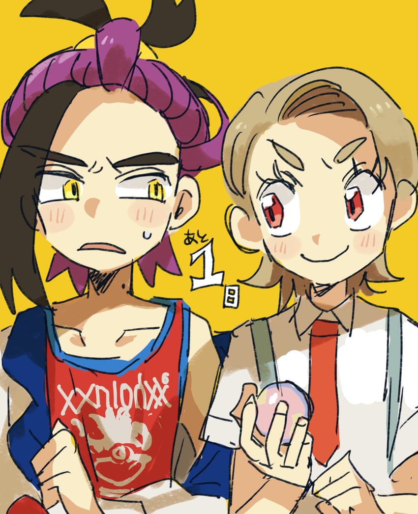 kieran and florian (pokemon and 1 more) drawn by yusho_(ossm03)