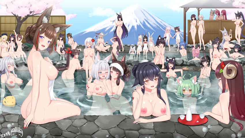 manjuu, taihou, atago, ayanami, kaga, and 34 more (azur lane) drawn by ppshex