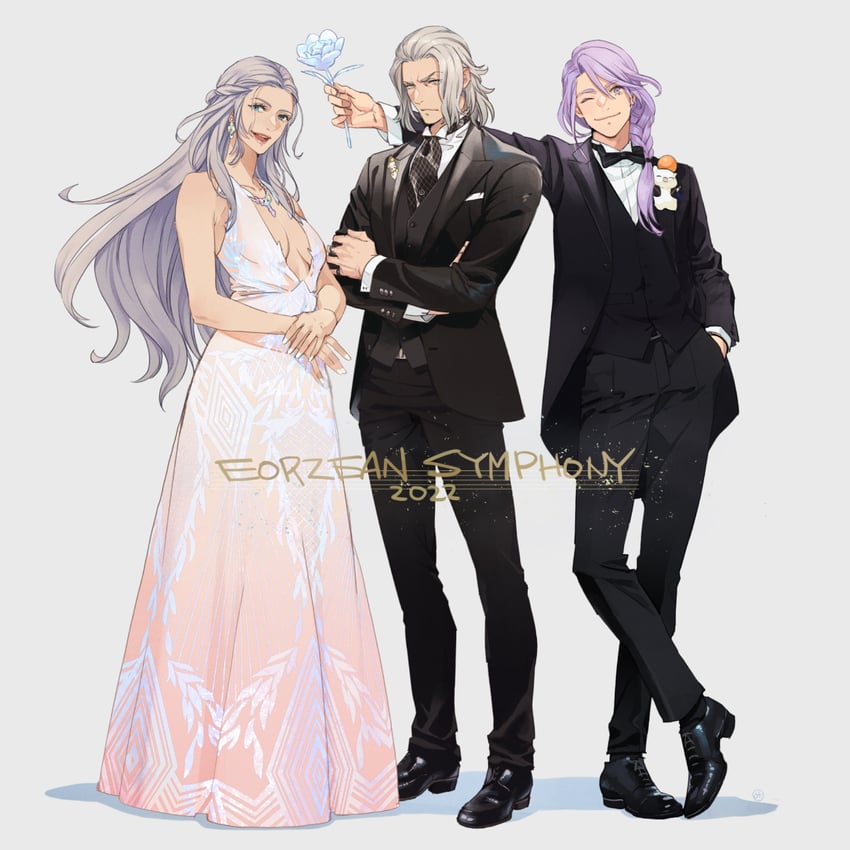 venat, emet-selch, hythlodaeus, yoshida naoki, amanda achen, and 1 more (final fantasy and 2 more) drawn by yuzukarin